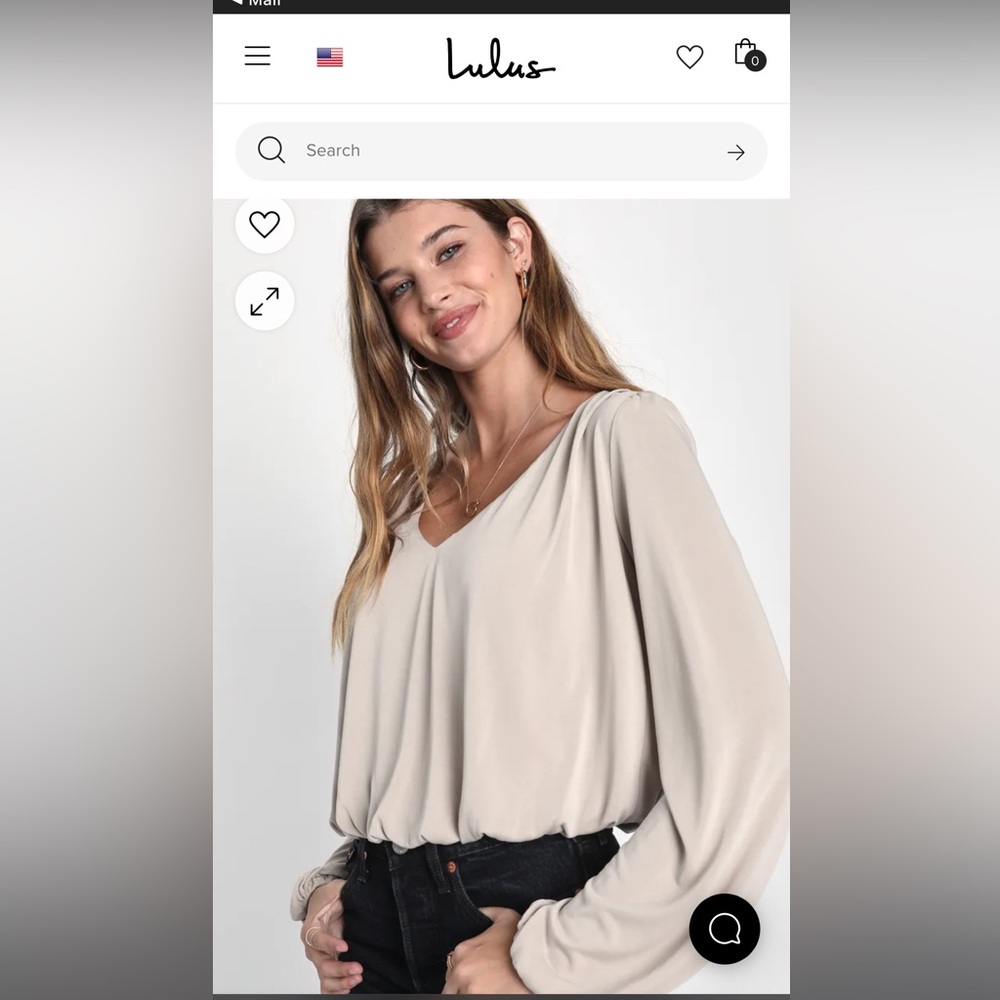 Lulus V neck long sleeve bodysuit